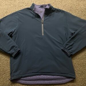Peter Millar Dark Blue Quarter-Zip Jacket